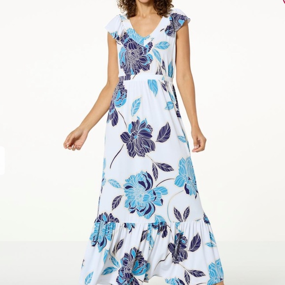 MAN Global Chic Drapey Knit‎ Tiered Maxi Dress - Picture 1 of 2